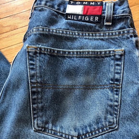 Vintage 90s Tommy Jeans Big Flag Mens Jeans 36x32 - Picture 2 of 12